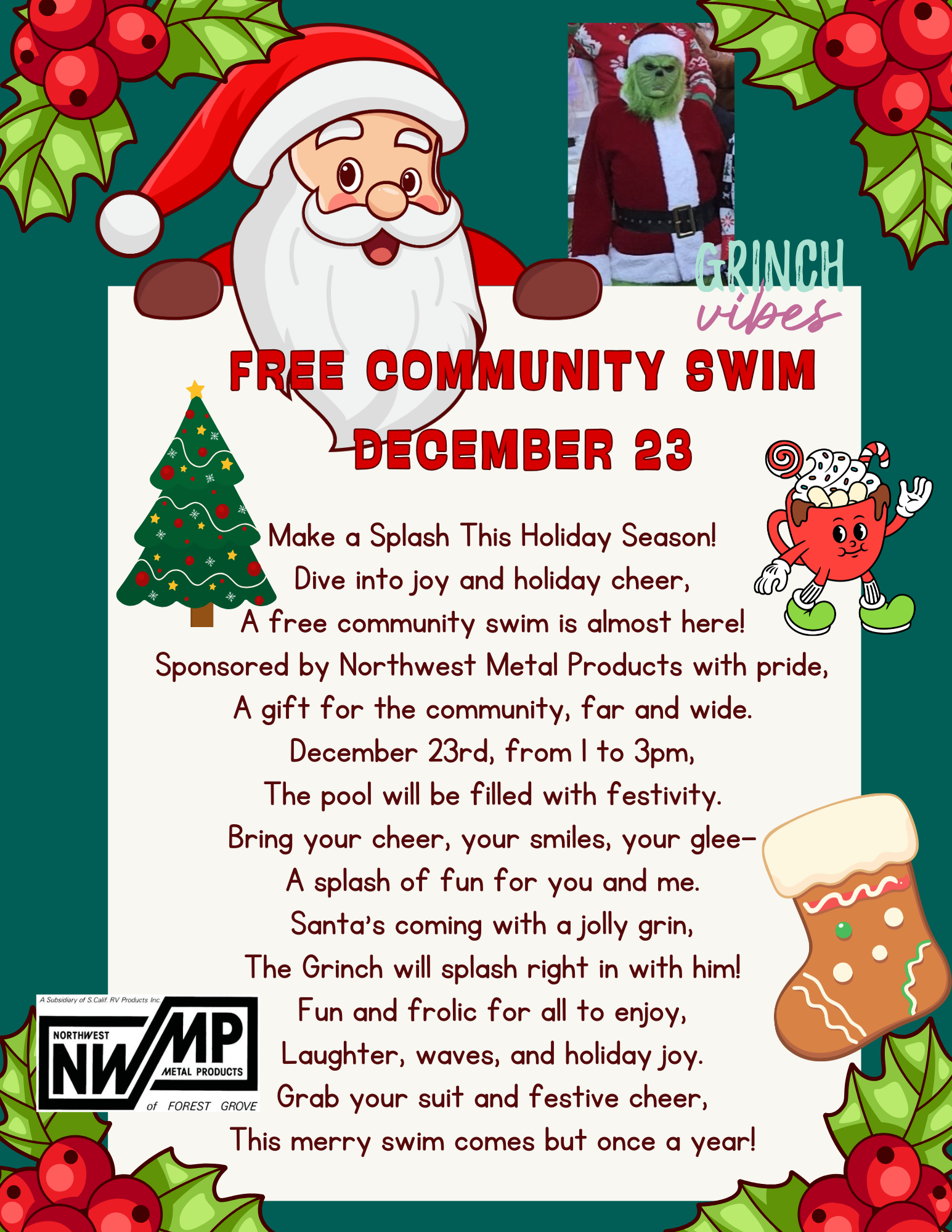 FREE COMMUNITY SWIM 12.23.25