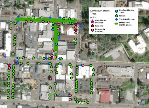 Forest Grove Downtown Glow Up tree map