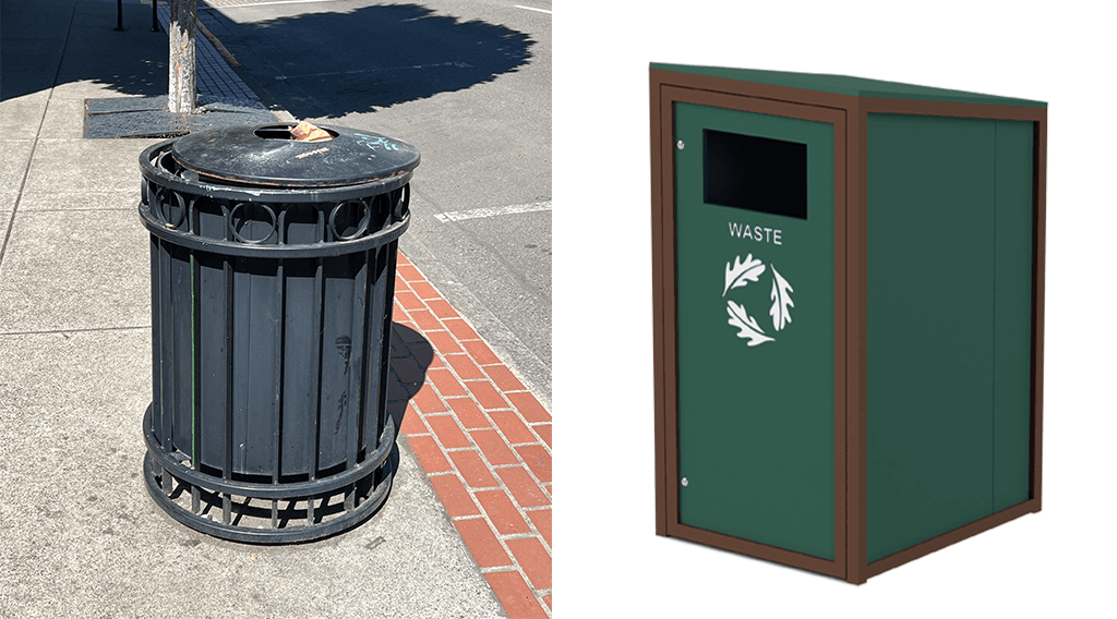 Upgraded Trash Receptacle Example